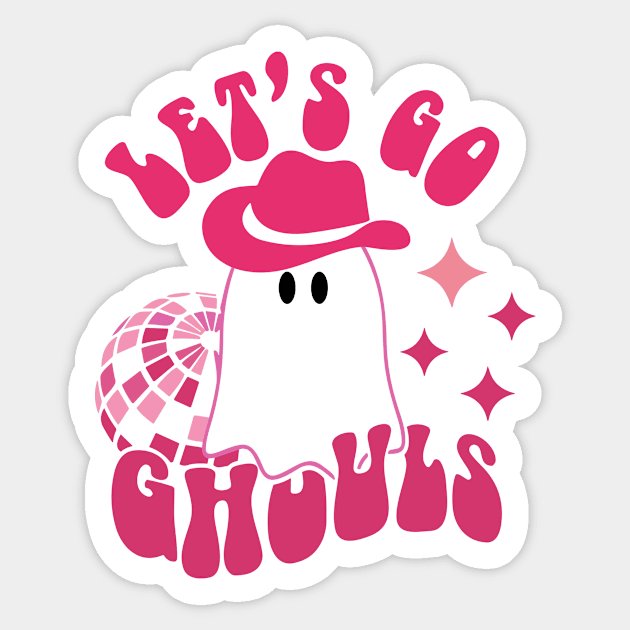 Let's go Ghouls, Halloween, Disco Ball, Cowboy Hat Sticker by Darksavage